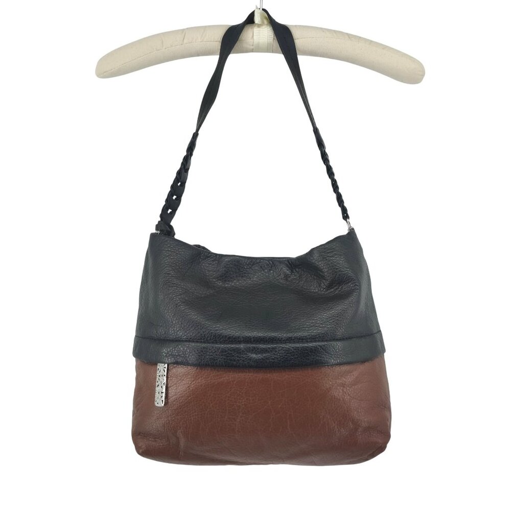 Brighton Marcel Hobo Shoulder Bag Black and Brown Purse